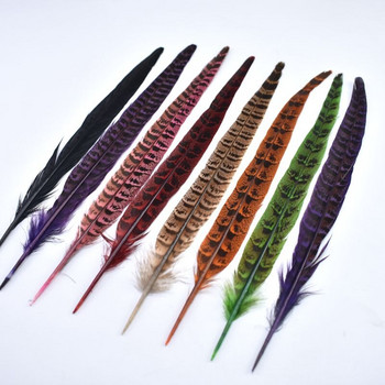 10 бр./лот естествени пера от опашка на фазан за занаяти 10-12 инча цветни пера за изработка на бижута Направи си сам парти декорации перо