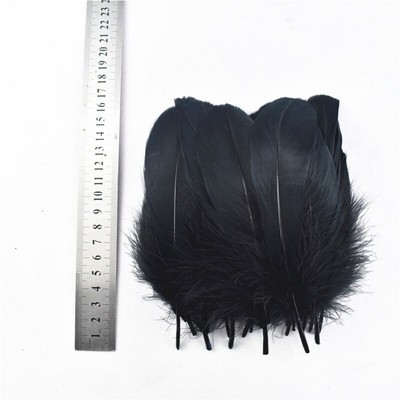 20 buc/lot pene negre vopsite cocoș pene de gâscă pentru fabricarea de bijuterii pene de struț de fazan pentru artizanat Carnaval Assesoires