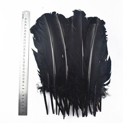 20 buc/lot pene negre vopsite cocoș pene de gâscă pentru fabricarea de bijuterii pene de struț de fazan pentru artizanat Carnaval Assesoires