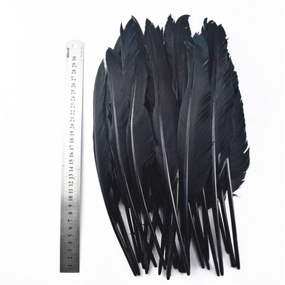20 buc/lot pene negre vopsite cocoș pene de gâscă pentru fabricarea de bijuterii pene de struț de fazan pentru artizanat Carnaval Assesoires