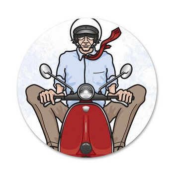 Икони за скутери Vespa Щифтове Декорация на значки Брошки Метални значки за дрехи Декорация на раница 58 мм