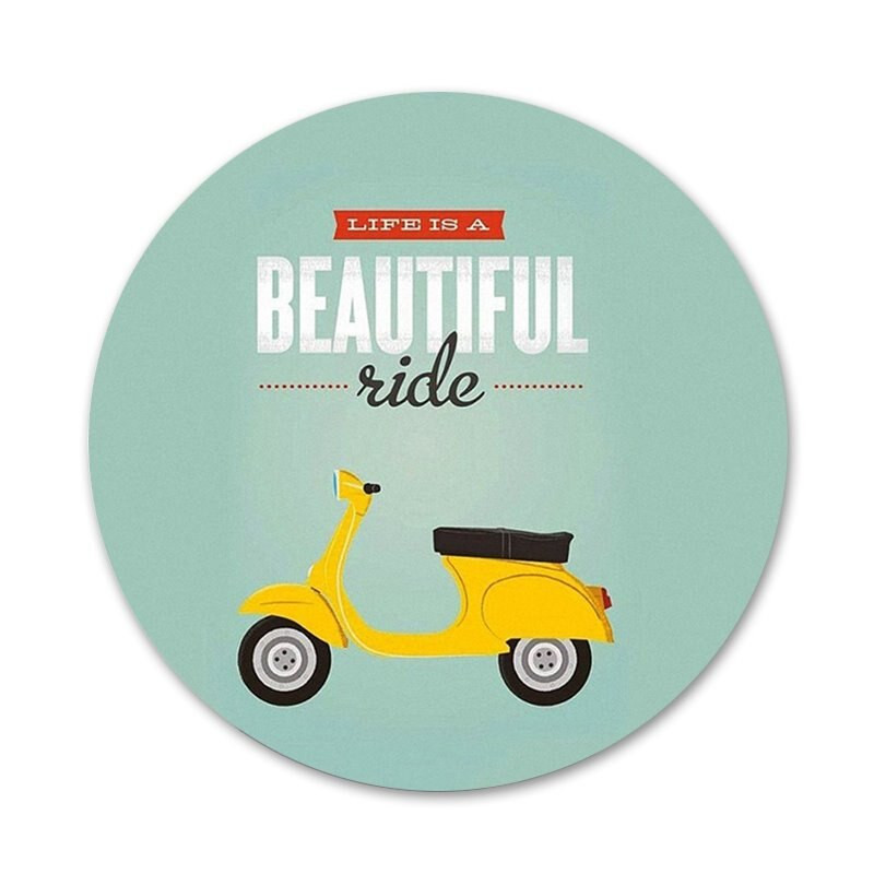 Vespa tõukeratta ikoonid nööpnõelad märgi kaunistus prossid Metallist märgid riiete jaoks seljakoti kaunistus 58 mm