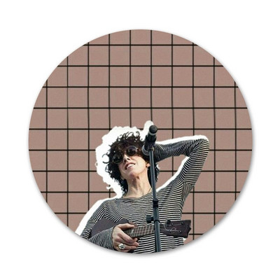 58mm Laura Pergolizzi LP rapper Ikony Pins Odznak Dekorácia Brošne Kovové odznaky na dekoráciu batohu