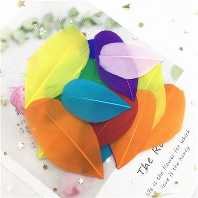 Pene naturale de gâscă 40-80mm Pene multicolore Pene DIY Bijuterii Artizanat Confecţionarea de nuntă Accesorii pentru decorare petreceri 50 buc