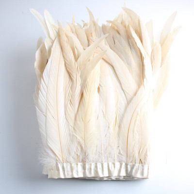 Hulgimüük 10 jardi 10-12 tolli laiusega kuke saba sulgede trimm Coque sulgede trimmimine käsitööks kleit seelik kostüüm ploomid