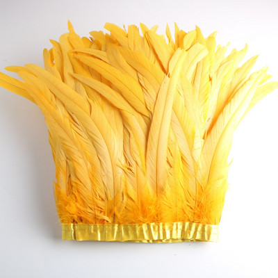 Hulgimüük 10 jardi 10-12 tolli laiusega kuke saba sulgede trimm Coque sulgede trimmimine käsitööks kleit seelik kostüüm ploomid