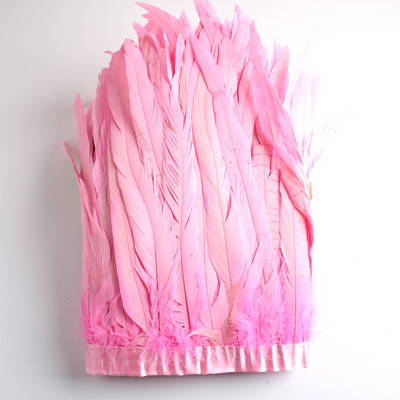 Hulgimüük 10 jardi 10-12 tolli laiusega kuke saba sulgede trimm Coque sulgede trimmimine käsitööks kleit seelik kostüüm ploomid