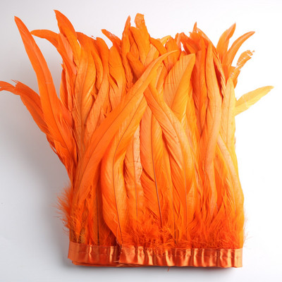 Hulgimüük 10 jardi 10-12 tolli laiusega kuke saba sulgede trimm Coque sulgede trimmimine käsitööks kleit seelik kostüüm ploomid