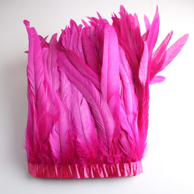 Hulgimüük 10 jardi 10-12 tolli laiusega kuke saba sulgede trimm Coque sulgede trimmimine käsitööks kleit seelik kostüüm ploomid