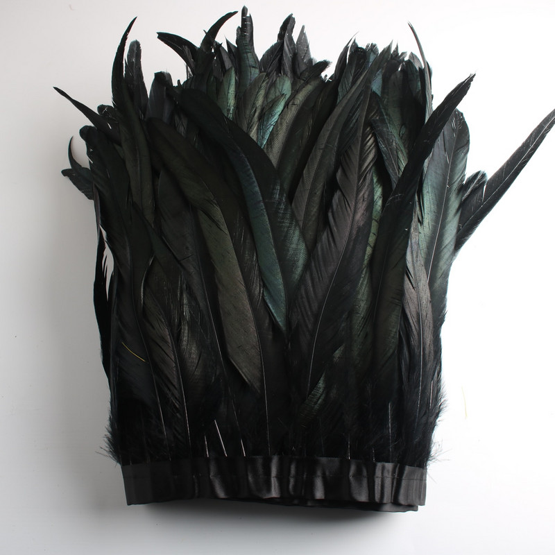 Hulgimüük 10 jardi 10-12 tolli laiusega kuke saba sulgede trimm Coque sulgede trimmimine käsitööks kleit seelik kostüüm ploomid