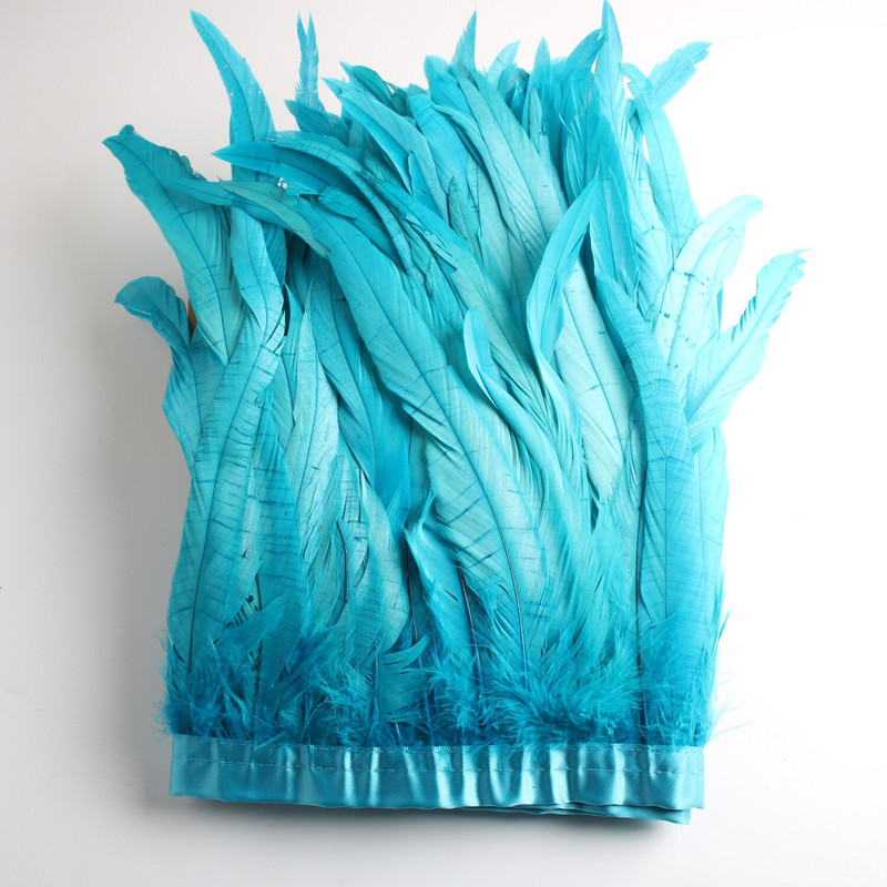 Hulgimüük 10 jardi 10-12 tolli laiusega kuke saba sulgede trimm Coque sulgede trimmimine käsitööks kleit seelik kostüüm ploomid