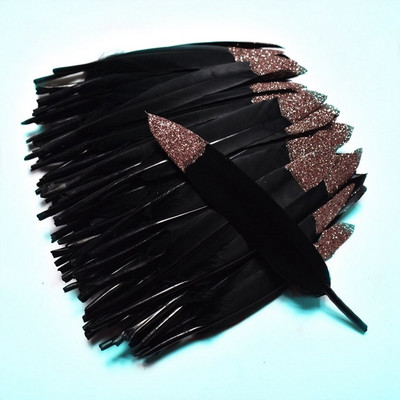 20 tk kullavärvi pardisulgi käsitööks Naturaalsed peosuled ehete valmistamiseks isetegemise jaoks kodus pulmade kaunistamiseks 10-15 cm