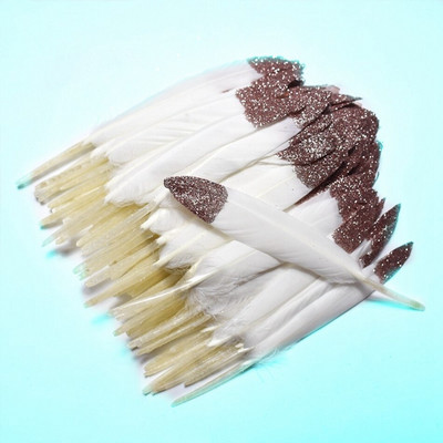 20 tk kullavärvi pardisulgi käsitööks Naturaalsed peosuled ehete valmistamiseks isetegemise jaoks kodus pulmade kaunistamiseks 10-15 cm