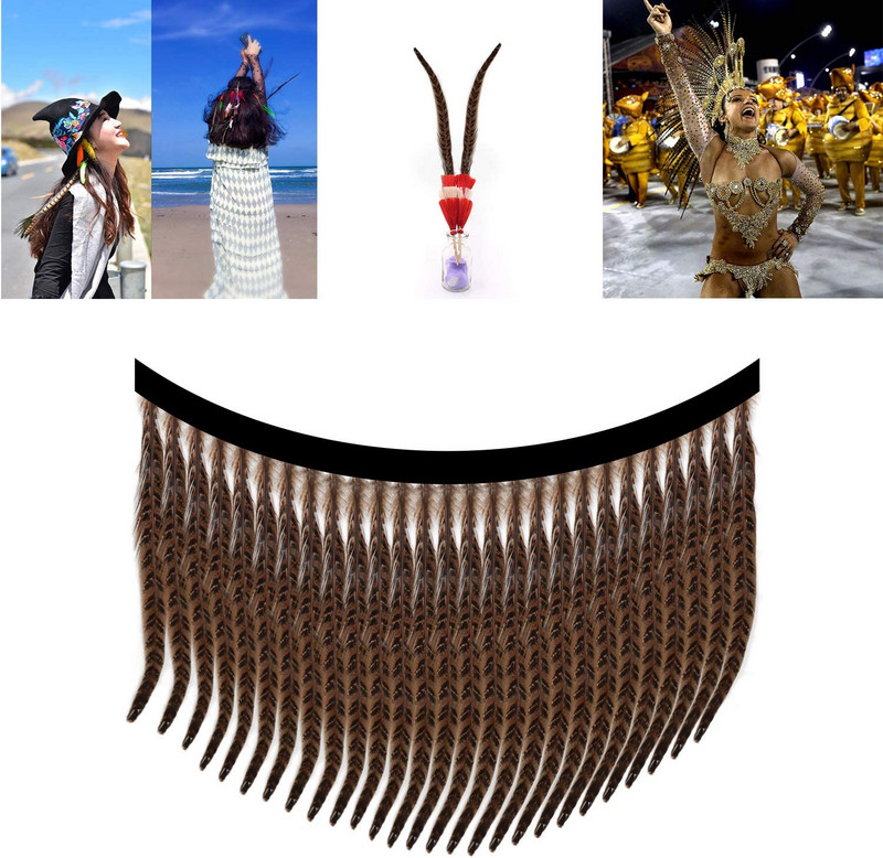 10 vnt Natūralios fazano plunksnos uodega 25–30 cm, skirtos vestuvėms, pasidaryk „pasidaryk pats“ amatams, musių rišimo plunksnoms, priedai, dekoravimui vištienos plunksnos