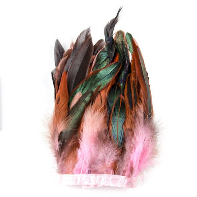 1-meetrine naturaalne kukesulgi kaunistus meisterdamiseks riided õmblemine kana sulgedest lint Makraame seinaripp Kaunistus ploomid