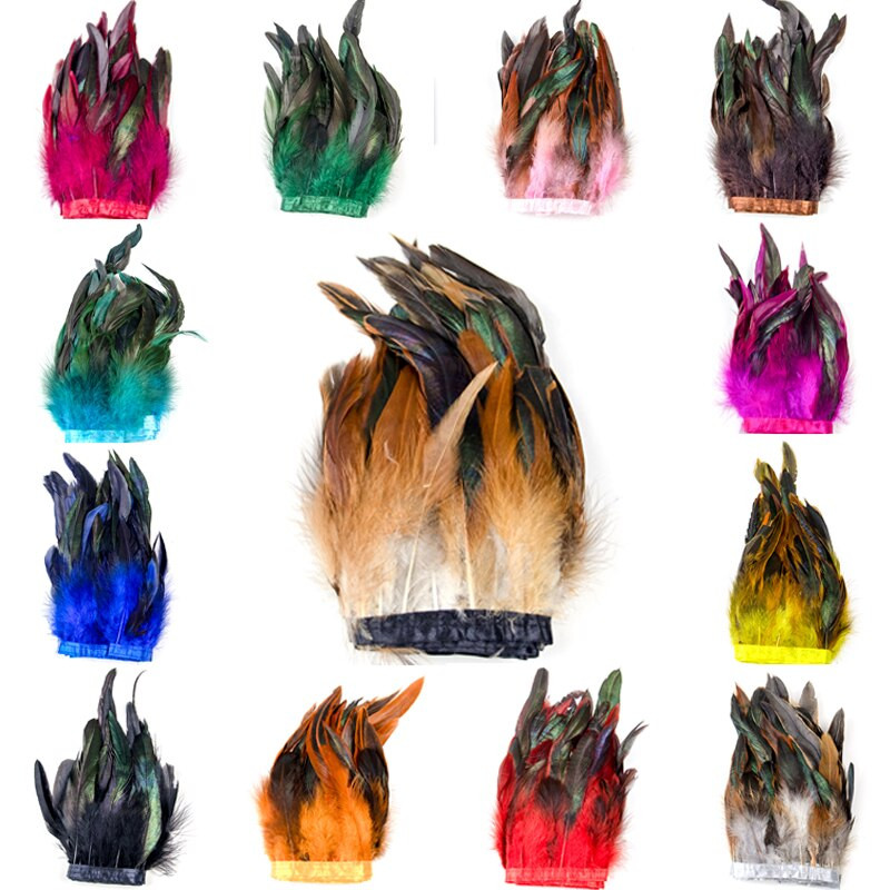 1-meetrine naturaalne kukesulgi kaunistus meisterdamiseks riided õmblemine kana sulgedest lint Makraame seinaripp Kaunistus ploomid