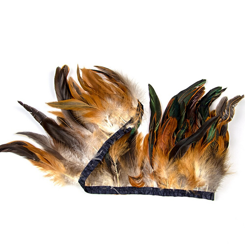 1-meetrine naturaalne kukesulgi kaunistus meisterdamiseks riided õmblemine kana sulgedest lint Makraame seinaripp Kaunistus ploomid