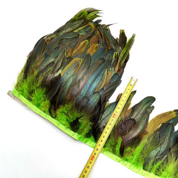 1μέτρο φυσικό φτερό ουράς κόκορα κοτόπουλου διακοσμητικά κρόσσια plumas κορδέλες DIY Ράψιμο ρούχων Χειροτεχνία διακόσμησης γάμου 13-18 cm