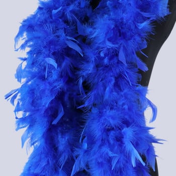 60 γραμμαρίων Κόκκινη γαλοπούλα Marabou Feather Boas Διακοσμητικό Κασκόλ 2 μέτρων Φτερά Ζώνη ρούχων Διακόσμηση σάλι για πάρτι γάμου Πλούσια
