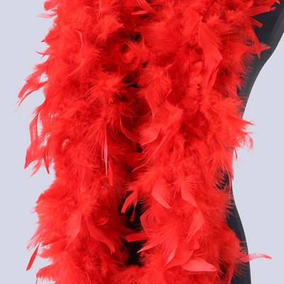 60 grammos vörös pulyka marabu toll boas sál 2 méteres tollak ruházat öv esküvői parti kendő dekoráció tollak