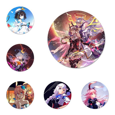 58mm Honkai Impact 3 Icons Pins Badge Decoration Καρφίτσες Μεταλλικές κονκάρδες για διακόσμηση σακιδίου πλάτης