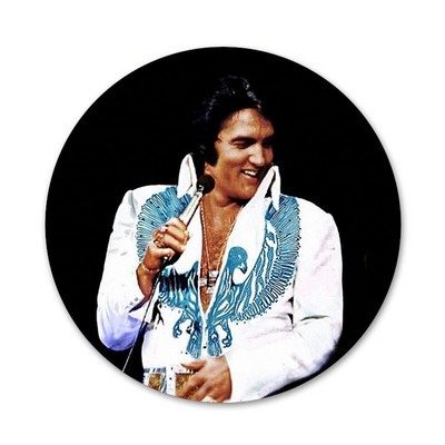 Kráľ Rock Roll Elvis Presley Ikony Špendlíky Odznak Dekorácia Brošne Kovové Odznaky Na Oblečenie Batoh Dekorácia 58mm