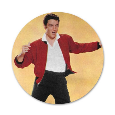 Kráľ Rock Roll Elvis Presley Ikony Špendlíky Odznak Dekorácia Brošne Kovové Odznaky Na Oblečenie Batoh Dekorácia 58mm