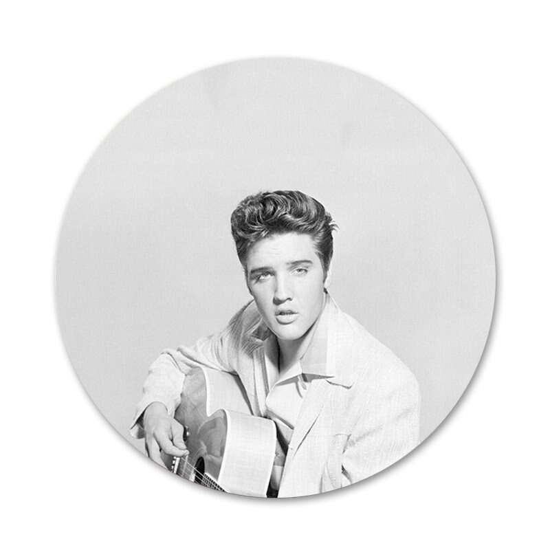 Kráľ Rock Roll Elvis Presley Ikony Špendlíky Odznak Dekorácia Brošne Kovové Odznaky Na Oblečenie Batoh Dekorácia 58mm