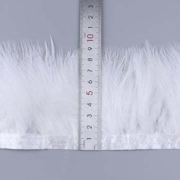 1 метър цветни меки марабу пуешки пера подстригване панделка ресни 8-10 см за облекло шиене декорация ръкоделие занаяти шлейф