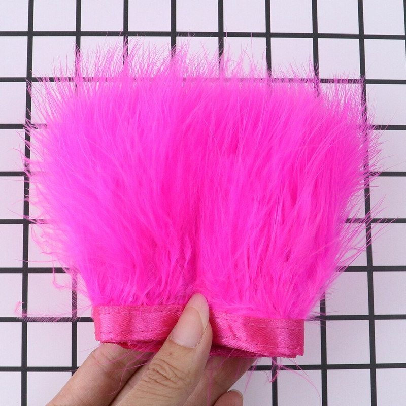 1-meetrine värviline pehme marabu kalkuni suled trimmipael ääris 8-10 CM rõivaste õmblemiseks kaunistuseks näputöö käsitöö plume