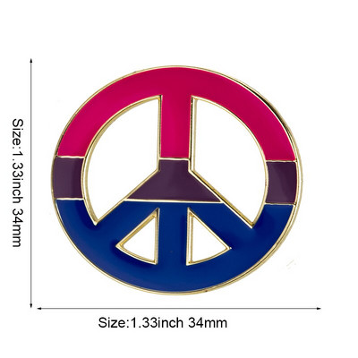 10 bucăți o mulțime de mândrie bisexuală LGBT Pride Badge broșă pentru rever