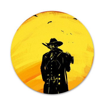 58 мм WEBBEDEPP Hot Red Dead Redemption 2 икони Щифтове Декорация на значки Брошки Метални значки за украса на раница