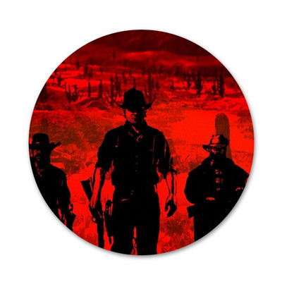 58mm WEBBEDEPP Horúce Red Dead Redemption 2 Ikony Pins Odznak Dekorácia Brošne Kovové odznaky na dekoráciu batohu