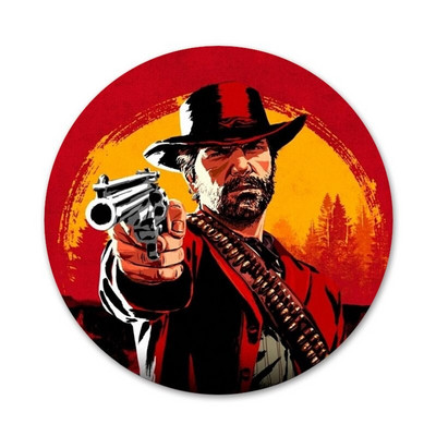 58mm WEBBEDEPP Horúce Red Dead Redemption 2 Ikony Pins Odznak Dekorácia Brošne Kovové odznaky na dekoráciu batohu