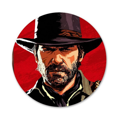 58mm WEBBEDEPP Horúce Red Dead Redemption 2 Ikony Pins Odznak Dekorácia Brošne Kovové odznaky na dekoráciu batohu