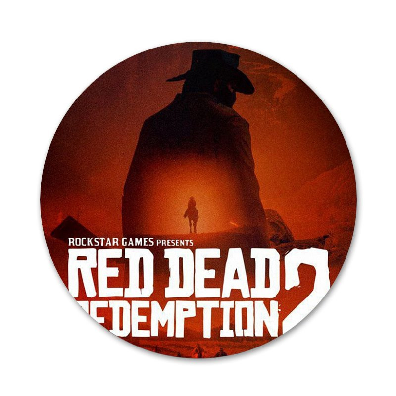 58mm WEBBEDEPP Horúce Red Dead Redemption 2 Ikony Pins Odznak Dekorácia Brošne Kovové odznaky na dekoráciu batohu