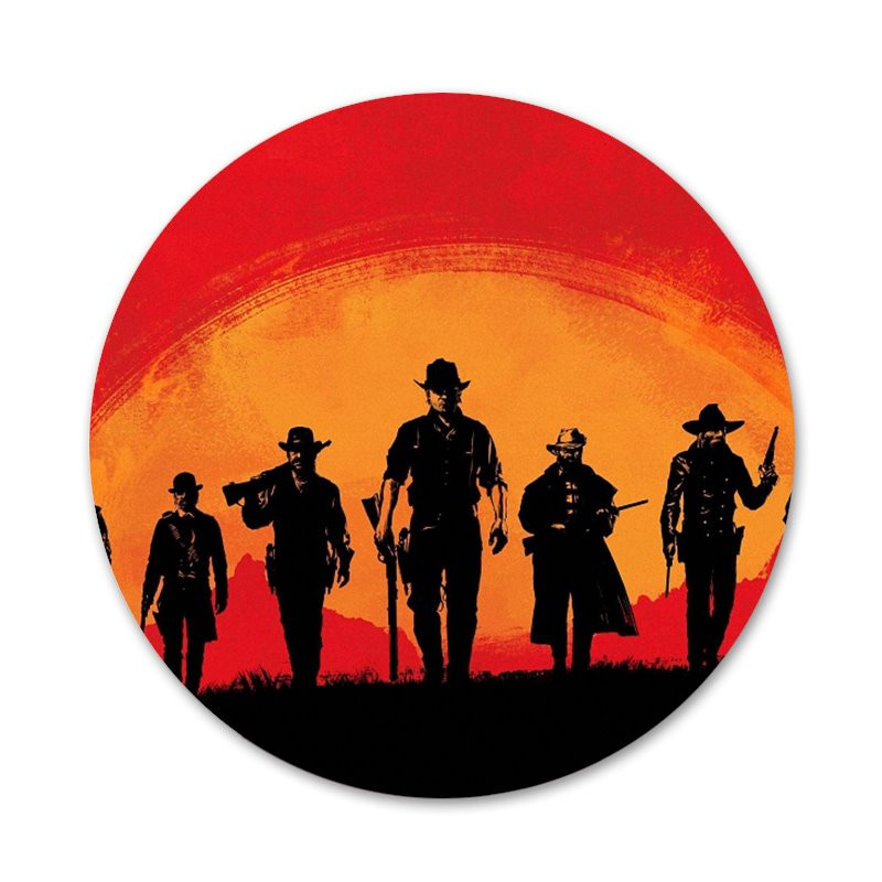58mm WEBBEDEPP Horúce Red Dead Redemption 2 Ikony Pins Odznak Dekorácia Brošne Kovové odznaky na dekoráciu batohu