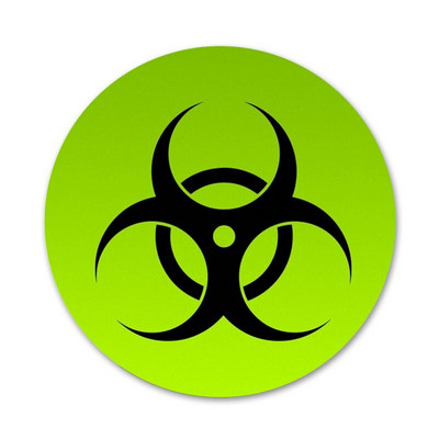 σύμβολο βιολογικού κινδύνου Εικονίδια Καρφίτσες Διακοσμητικό σήμα Καρφίτσες Μεταλλικές κονκάρδες για ρούχα Διακόσμηση σακιδίου πλάτης 58 χλστ.