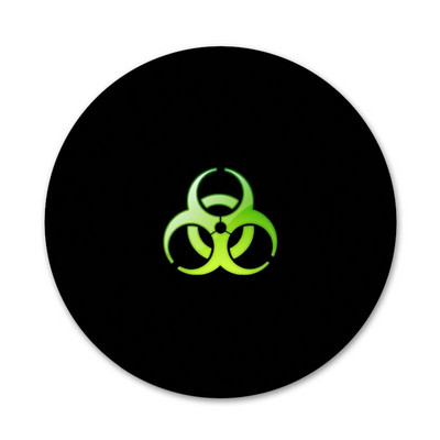 σύμβολο βιολογικού κινδύνου Εικονίδια Καρφίτσες Διακοσμητικό σήμα Καρφίτσες Μεταλλικές κονκάρδες για ρούχα Διακόσμηση σακιδίου πλάτης 58 χλστ.