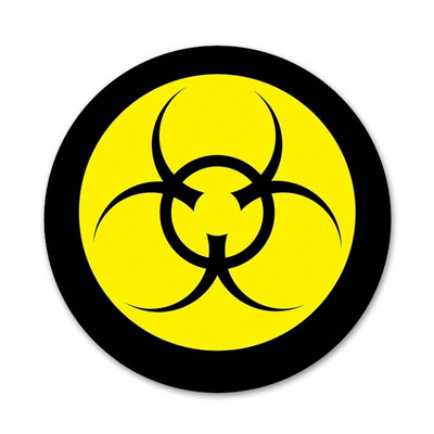 σύμβολο βιολογικού κινδύνου Εικονίδια Καρφίτσες Διακοσμητικό σήμα Καρφίτσες Μεταλλικές κονκάρδες για ρούχα Διακόσμηση σακιδίου πλάτης 58 χλστ.