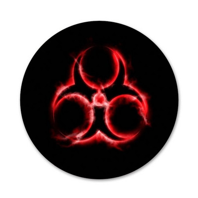 σύμβολο βιολογικού κινδύνου Εικονίδια Καρφίτσες Διακοσμητικό σήμα Καρφίτσες Μεταλλικές κονκάρδες για ρούχα Διακόσμηση σακιδίου πλάτης 58 χλστ.