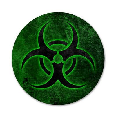 σύμβολο βιολογικού κινδύνου Εικονίδια Καρφίτσες Διακοσμητικό σήμα Καρφίτσες Μεταλλικές κονκάρδες για ρούχα Διακόσμηση σακιδίου πλάτης 58 χλστ.