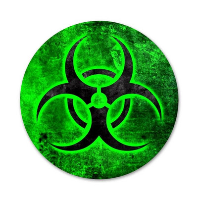 σύμβολο βιολογικού κινδύνου Εικονίδια Καρφίτσες Διακοσμητικό σήμα Καρφίτσες Μεταλλικές κονκάρδες για ρούχα Διακόσμηση σακιδίου πλάτης 58 χλστ.