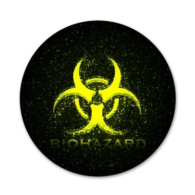 σύμβολο βιολογικού κινδύνου Εικονίδια Καρφίτσες Διακοσμητικό σήμα Καρφίτσες Μεταλλικές κονκάρδες για ρούχα Διακόσμηση σακιδίου πλάτης 58 χλστ.