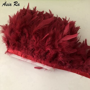 5 metrov kožená ružová nadýchaná stuha z pierok marabu, 10-15 cm, ozdoba z morčacieho pierka na karnevalové kostýmy, 10-15 cm