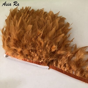 5 metrov kožená ružová nadýchaná stuha z pierok marabu, 10-15 cm, ozdoba z morčacieho pierka na karnevalové kostýmy, 10-15 cm