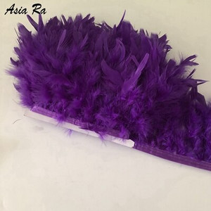5 metrov kožená ružová nadýchaná stuha z pierok marabu, 10-15 cm, ozdoba z morčacieho pierka na karnevalové kostýmy, 10-15 cm