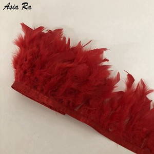 5 metrov kožená ružová nadýchaná stuha z pierok marabu, 10-15 cm, ozdoba z morčacieho pierka na karnevalové kostýmy, 10-15 cm