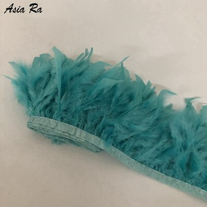 5 metrov kožená ružová nadýchaná stuha z pierok marabu, 10-15 cm, ozdoba z morčacieho pierka na karnevalové kostýmy, 10-15 cm