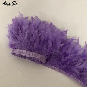 5 metrov kožená ružová nadýchaná stuha z pierok marabu, 10-15 cm, ozdoba z morčacieho pierka na karnevalové kostýmy, 10-15 cm